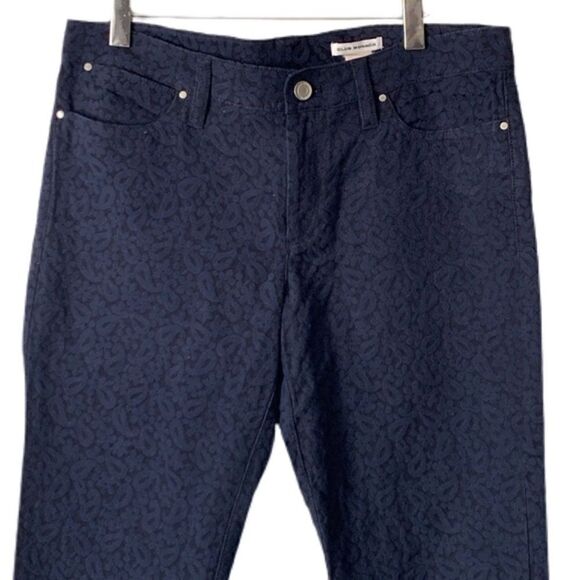 Club Monaco Paisley Print Ankle Denim Pants - Picture 2 of 7